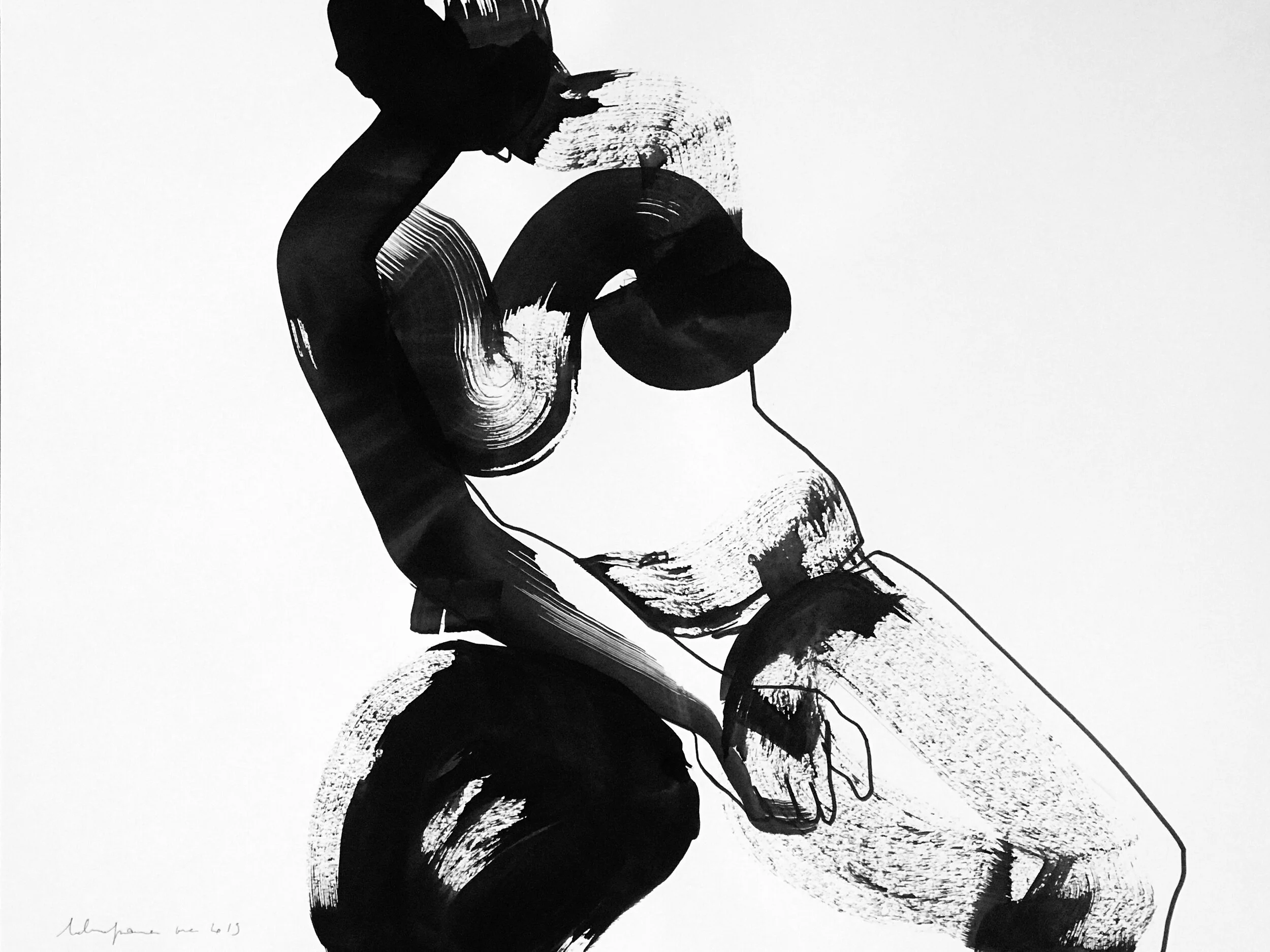 Sophie (2019) Encre de chine et feutre sur papier 65 x 50 cm