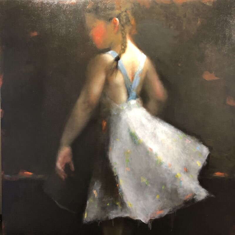  Pas de danse III (2019) huile sur toile 100 x 100 cm   