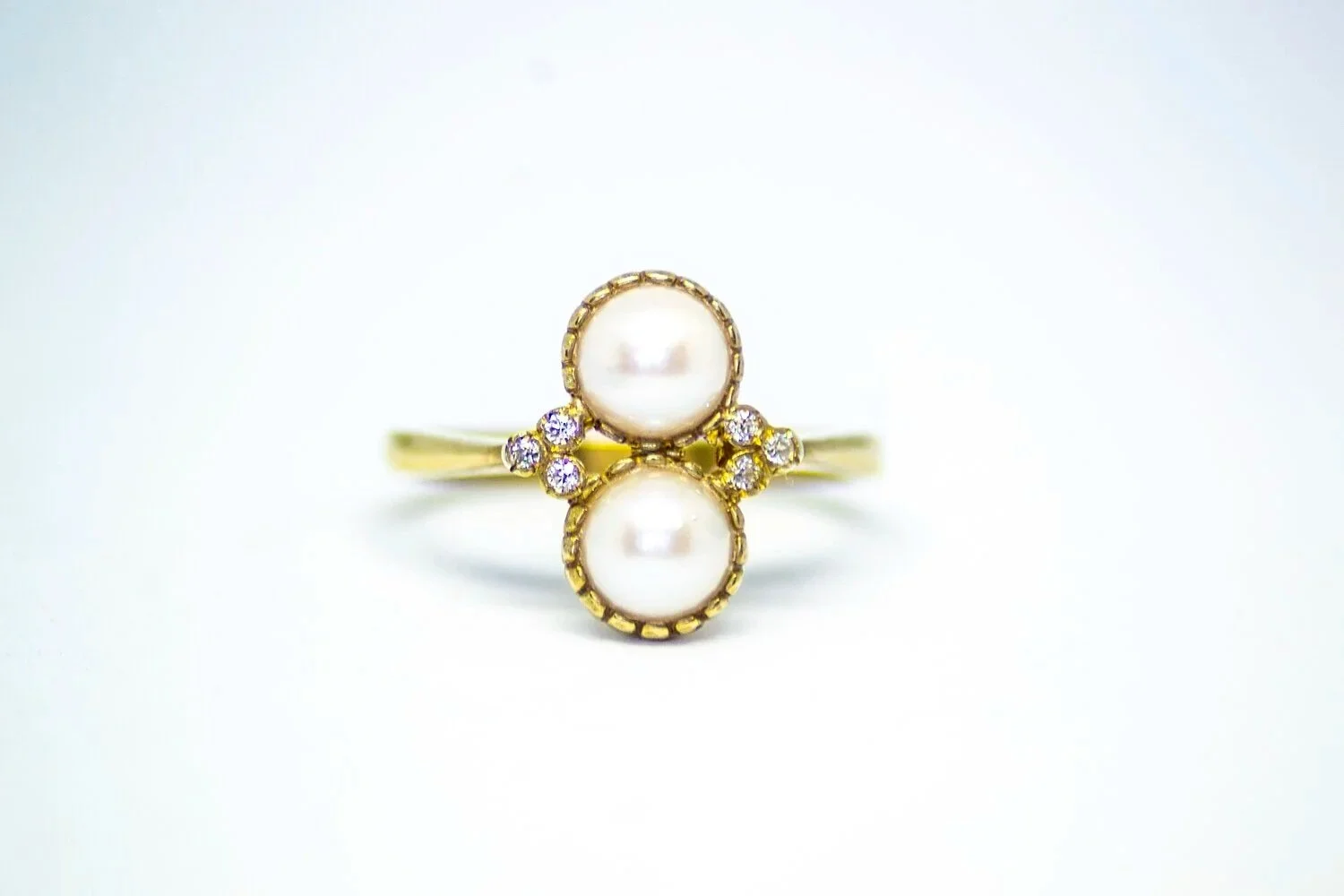 Art Deco inspired Pearl Ring