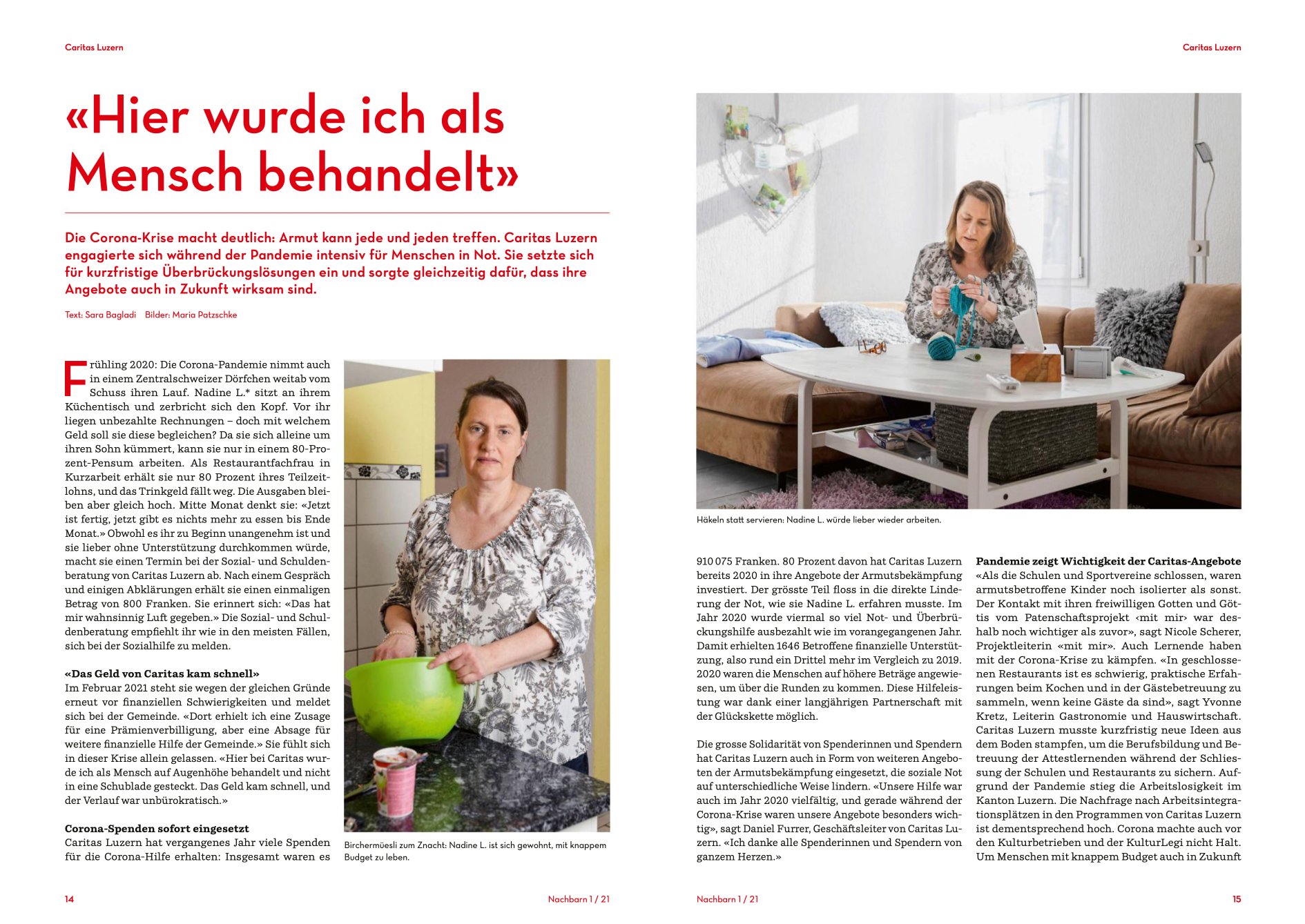 Caritas Luzern Nachbarn - Nr. 1 / 2021