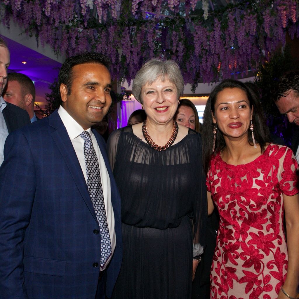 Tejinder Singh Sekhon with Ex Prime Minister Theresa May