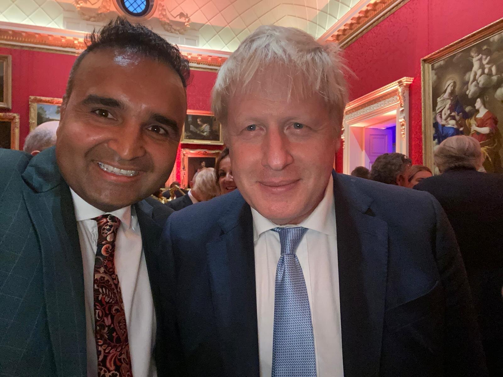 Tejinder Singh Sekhon with Ex Prime Minister Boris Johnson