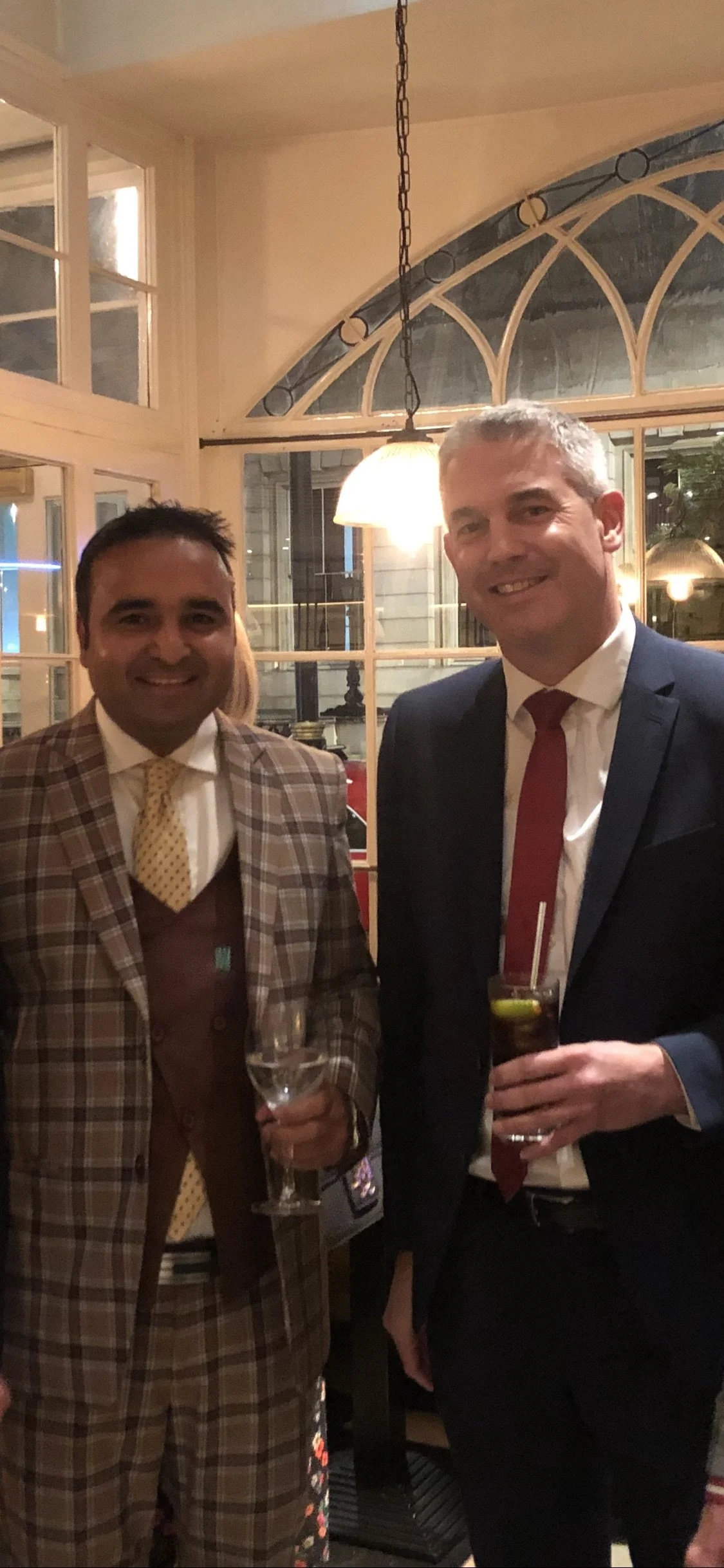 Tejinder Sekhon with UK Health Minister Steve Barclay