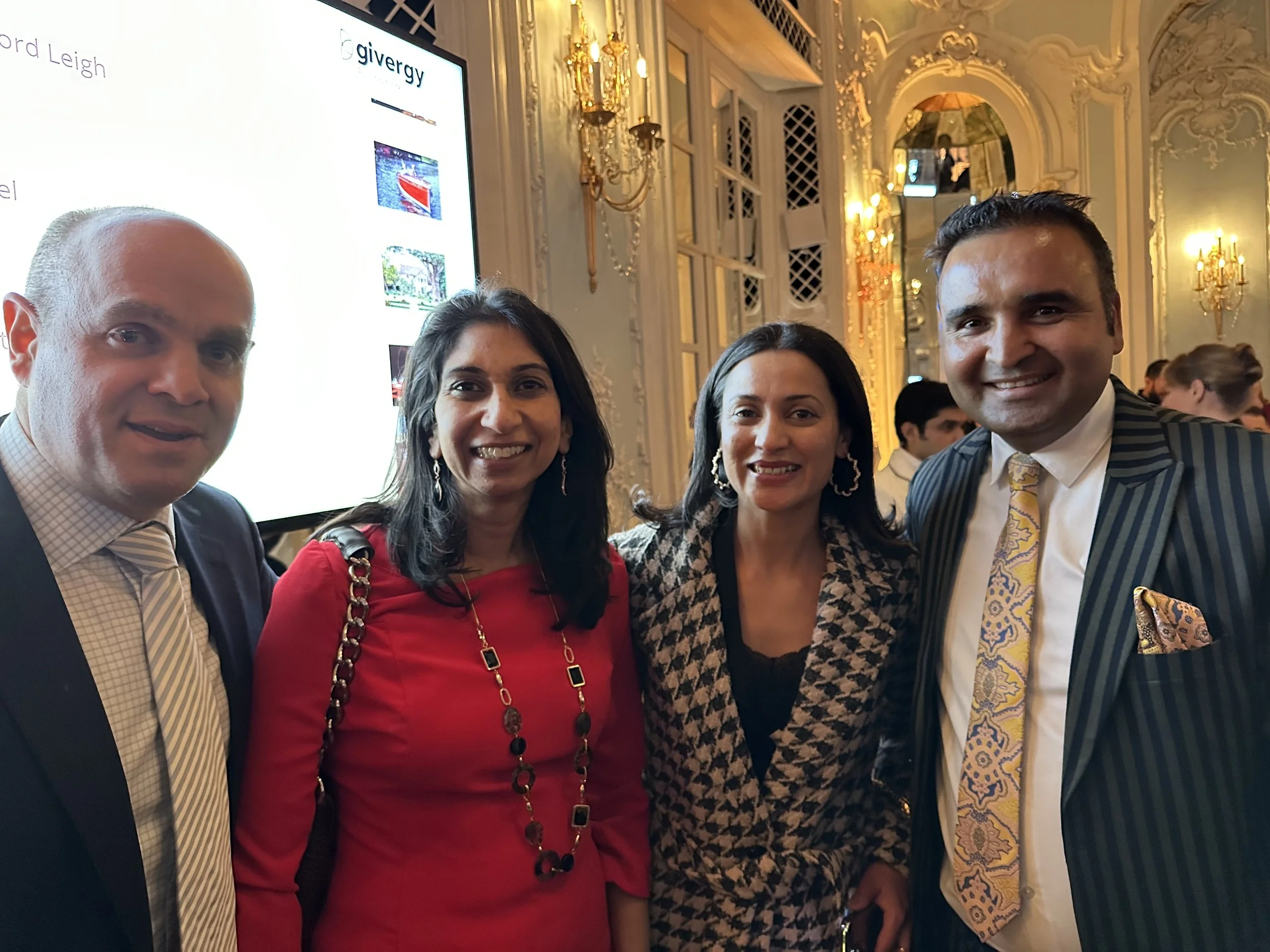 Tejinder Sekhon with UK Home Minister Stella Braverman