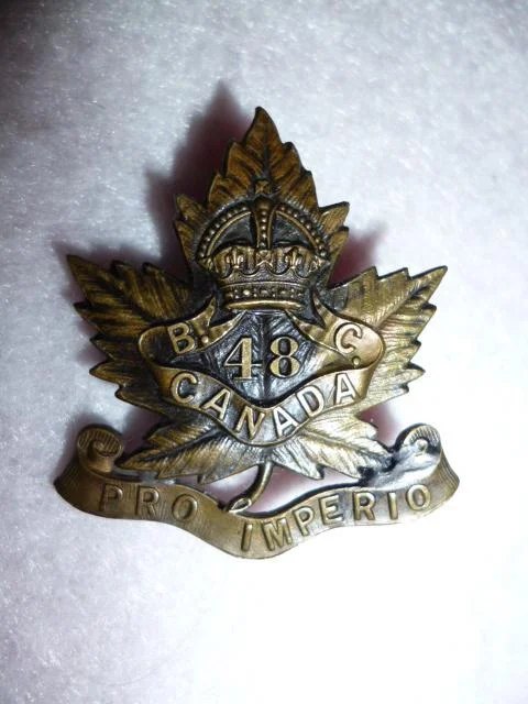Collar badge, 48th Battalion (British Columbia), CEF
