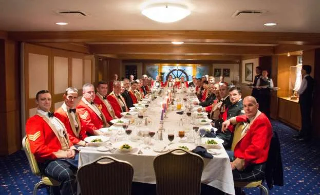 Dining Out of Capt. W. Annand, CD CWO P. Gormley, CD CWO M. Bain, CD