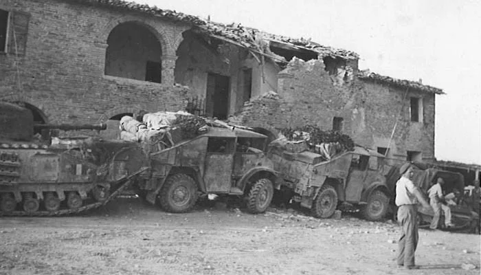 Possibly the same location as the photo of the church HQ. The truck type remains unidentified. On rear: "Sicily - Italy 1943?"