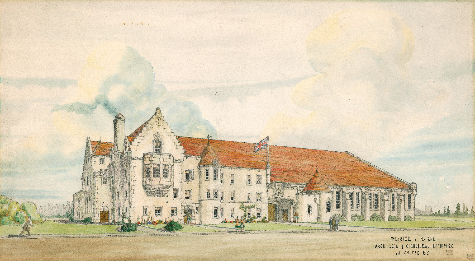 An artist’s rendering of McCarter & Nairne’s Seaforth Armoury proposal.