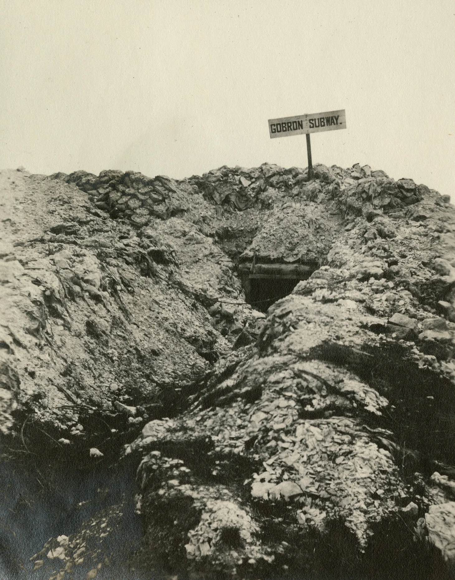 Gobron Tunnel: The 72nd Battalion assembly point on the night of April 8th, 1917: Easter Sunday.