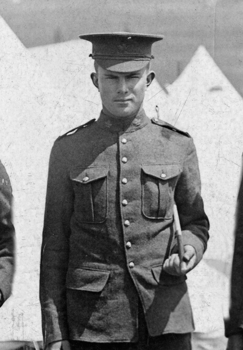 Lieutenant Desmond Odlum Vicars, in the uniform of the 11th Canadian Mounted Rifles in 1915, before joining the 72nd Battalion.