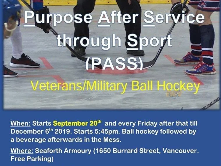 Announcing Veterans/Military Ball Hockey at Seaforth Armoury