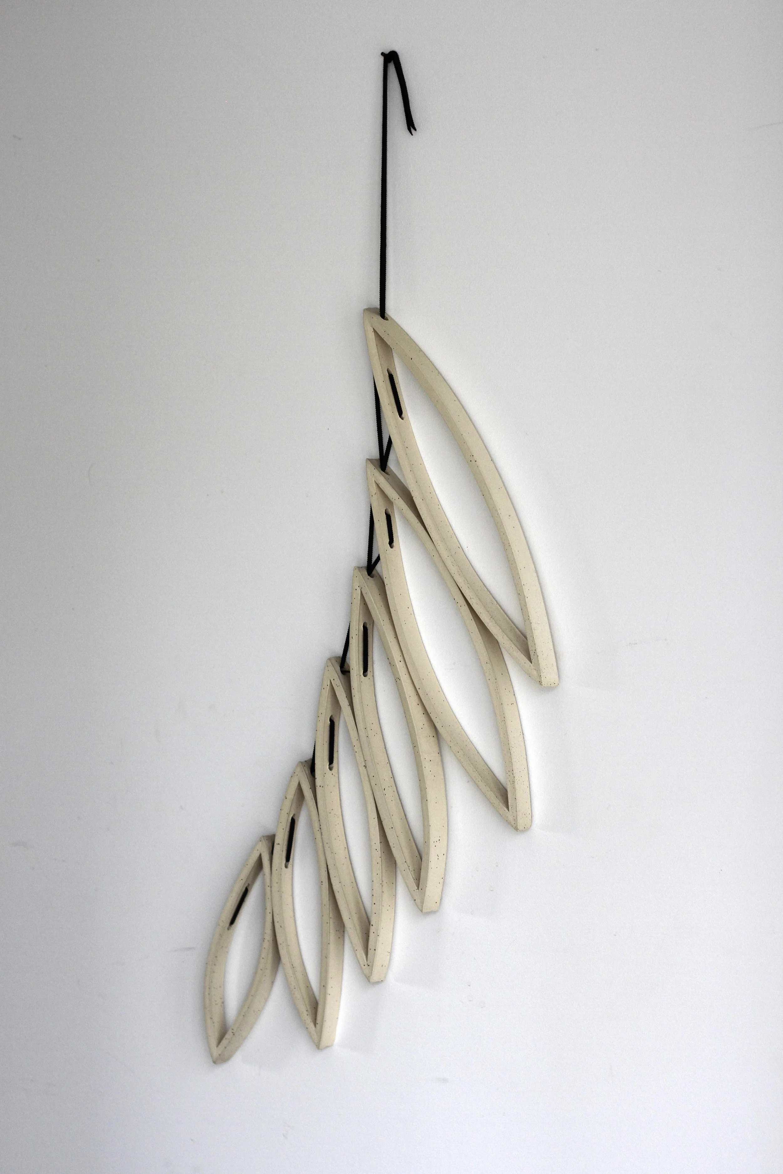 Helen Prior Large leaf fan speckled clay with black ribbon.jpg