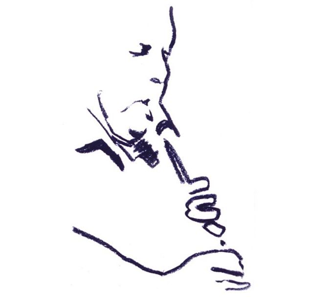 sketch of a Jazz Saxophonist #Sketchbook #drawing #sopranosax #saxophone #hands #jazz #instrument #brasssection #dexterous #fingerwork #music #musician #simpledrawing