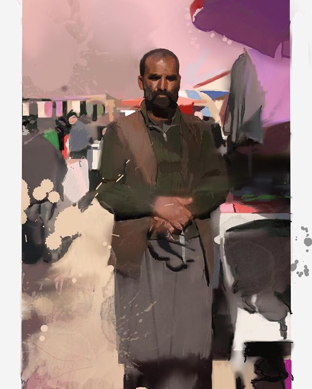 Afghan Market Trader #kabul #afghanistan #drips #ipaddrawing #procreate #procreateapp #digitalpainting #portrait #ipadart #sketchbook