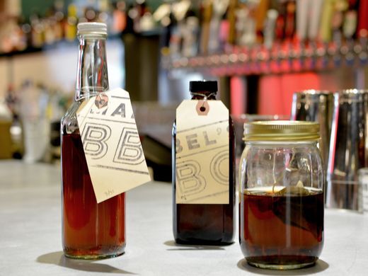 Bottle-Aged Cocktails at Mike Symon's Mabel's BBQ in Cleveland