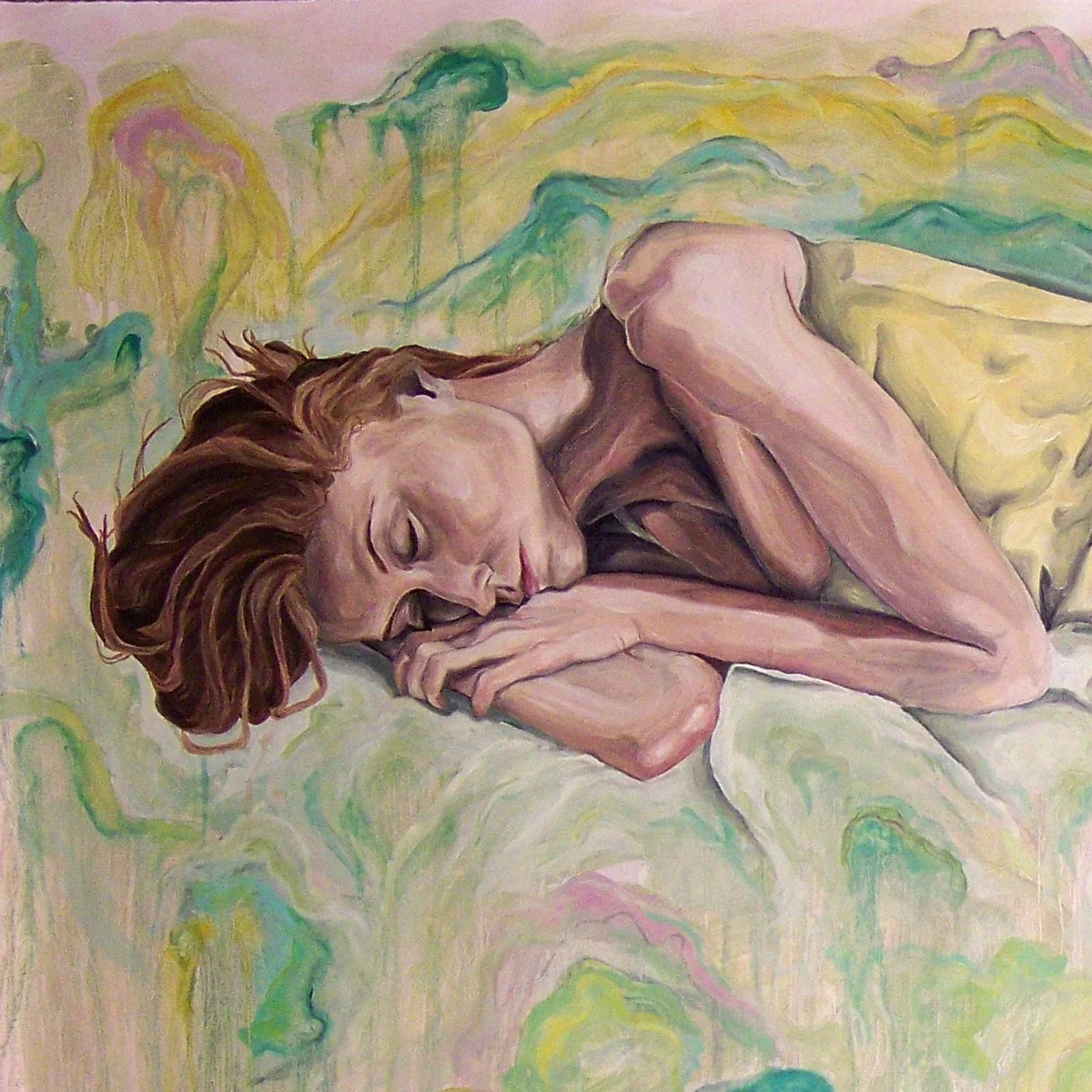 Laying Girl_2012_oil on paper_54inx39in.jpg