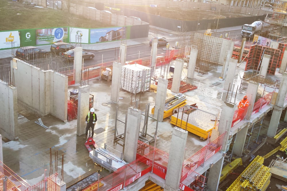 Grahame Park Phase 1 construction update - First floor slab in place - Jan 16