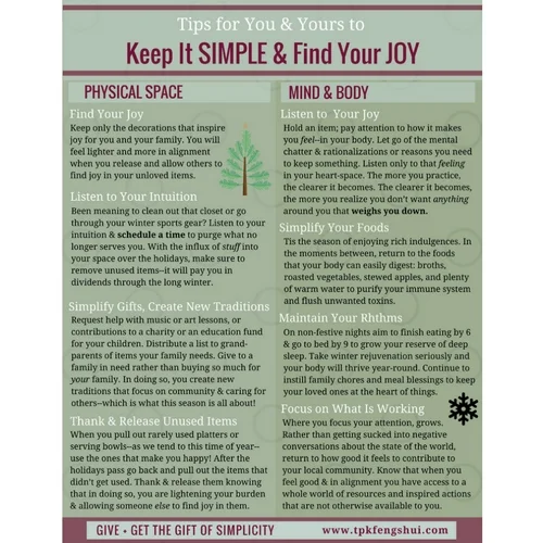 How to KEEP IT SIMPLE Around the Holidays