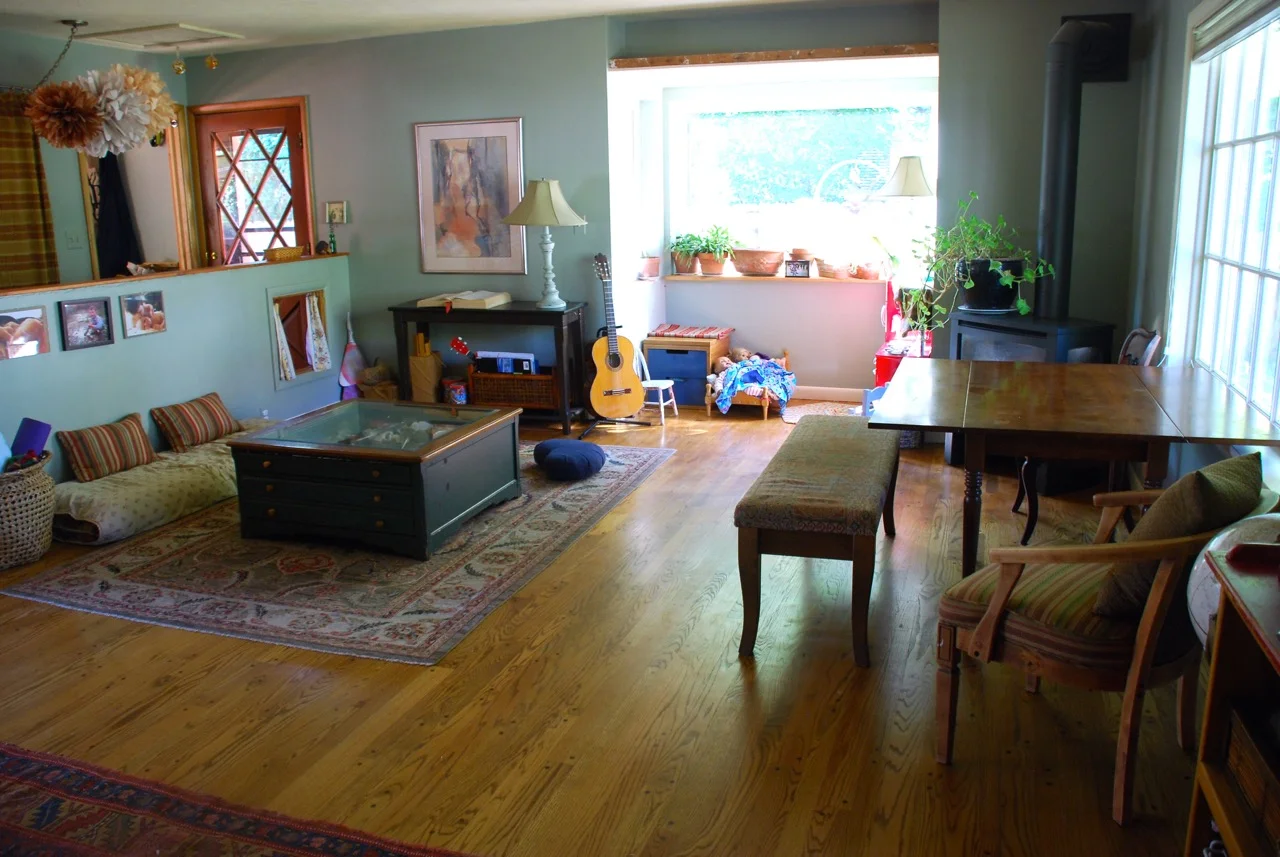 So much potential and space in a living room without a couch...