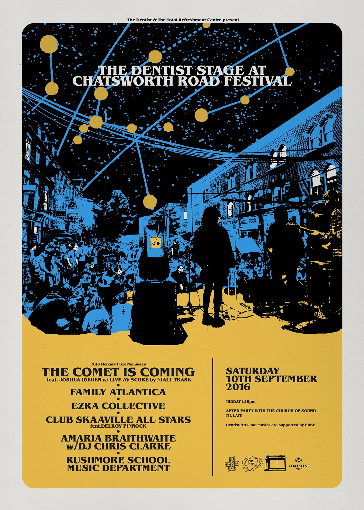 The Comet is Coming headline the Dentist Stage at the fourth annual Chatsworth Road Festival 