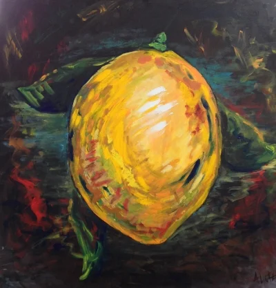 Lemon, 36x36 Acrylic on Canvas