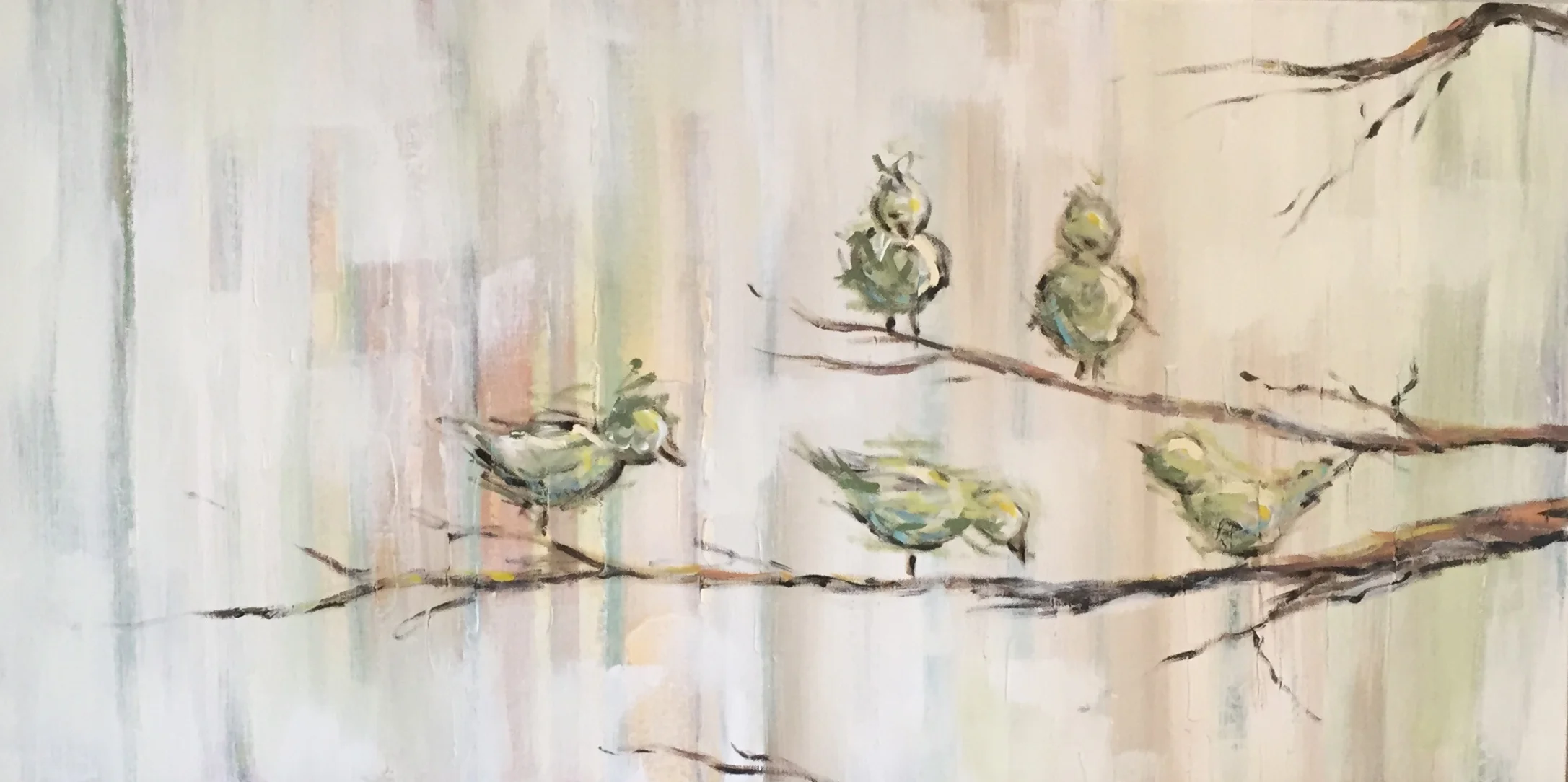 Birds, 24x48 Acrylic on Canvas