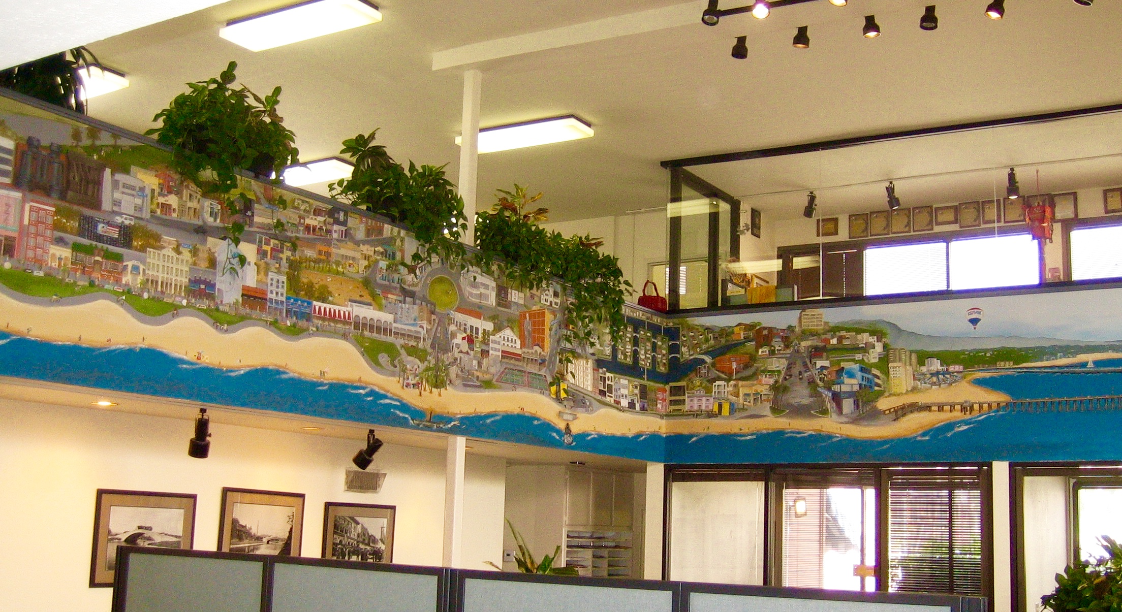 Mural of Venice, CA in RE/MAX Realty Office