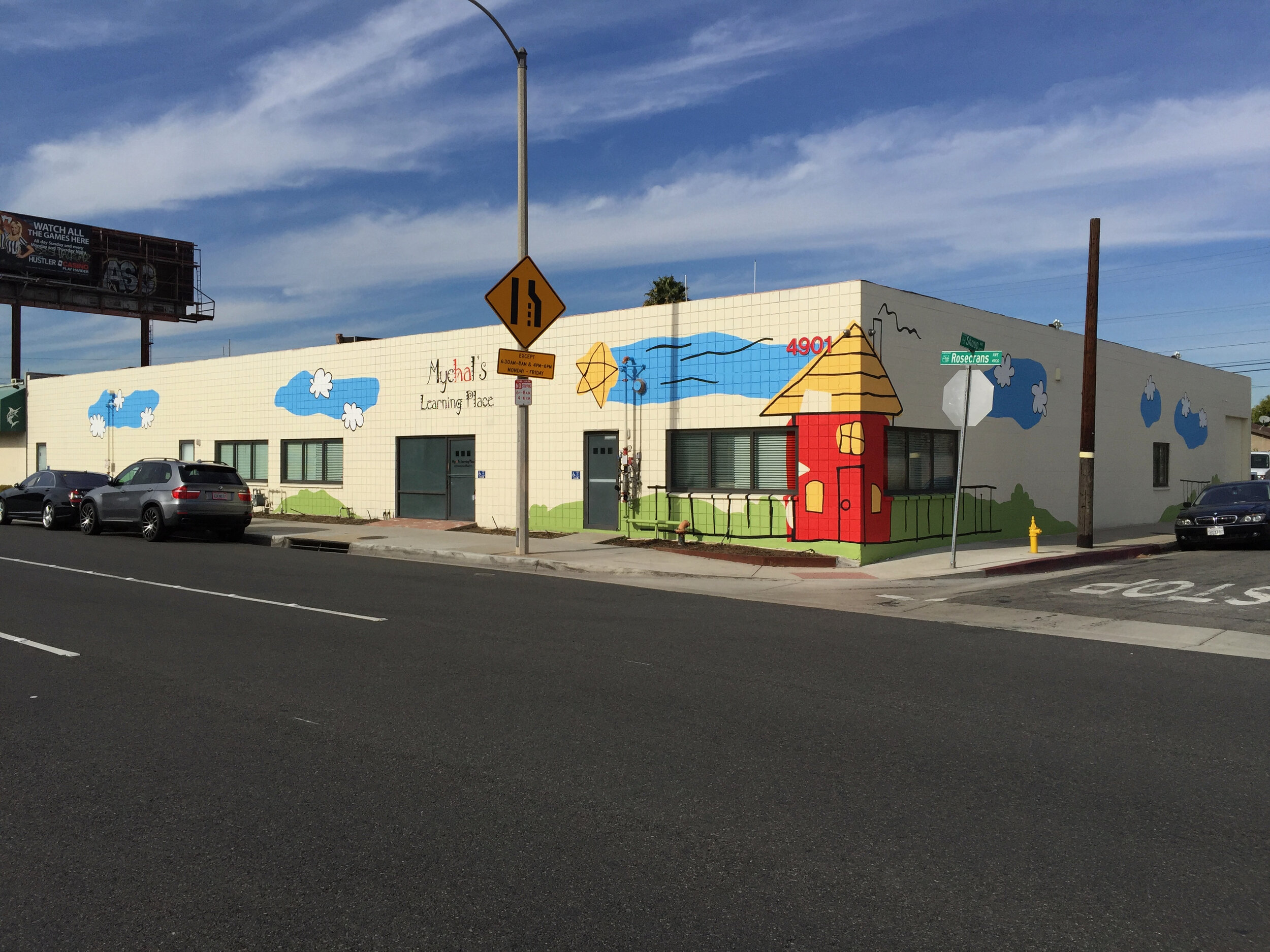 Mychal's Learning Place Building Mural, Hawthorne