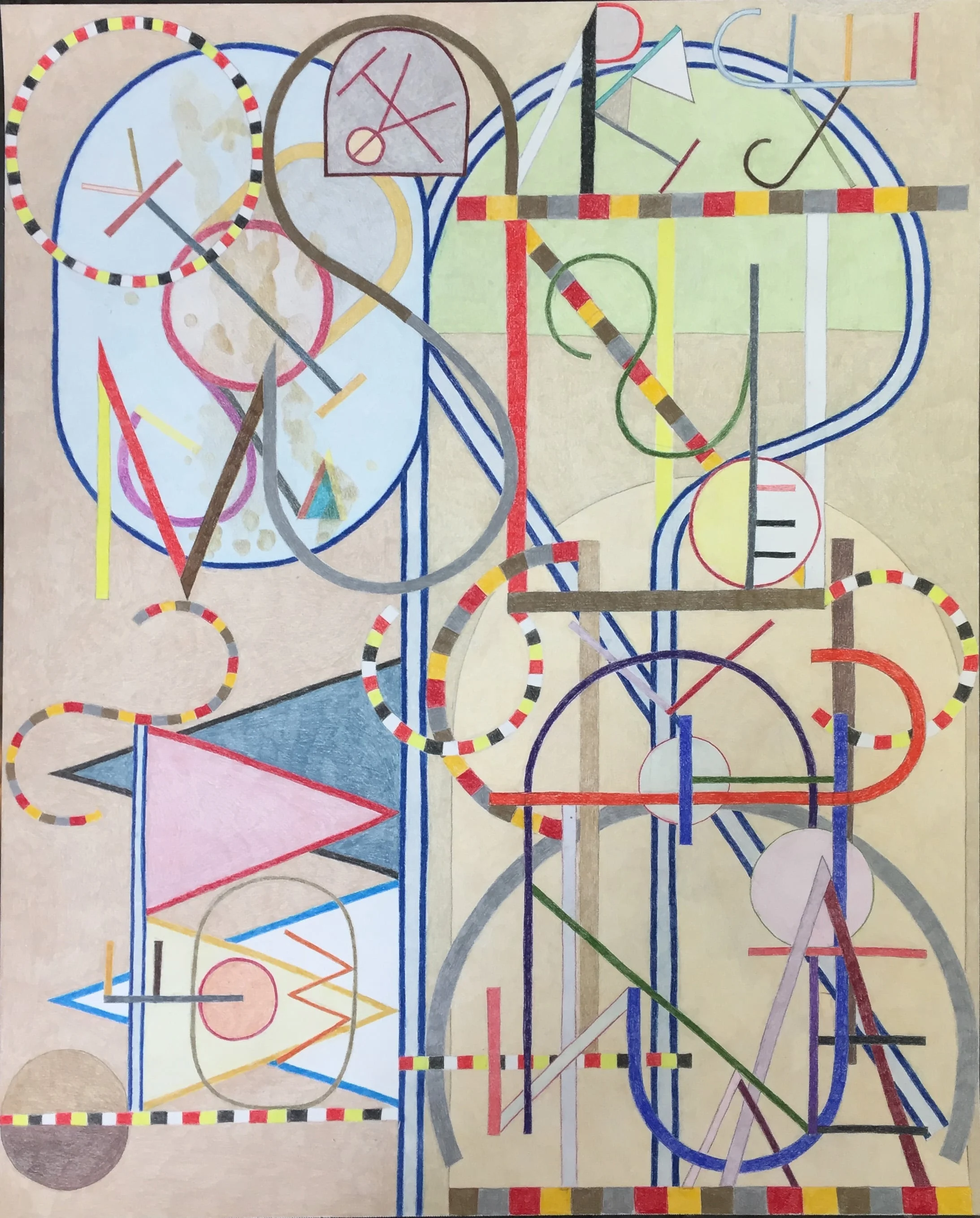 Elijah Burgher Hex Centrifuge, 2015 Colored pencil on paper 24 x 19 in. Courtesy of the artist and Western Exhibitions, Chicago
