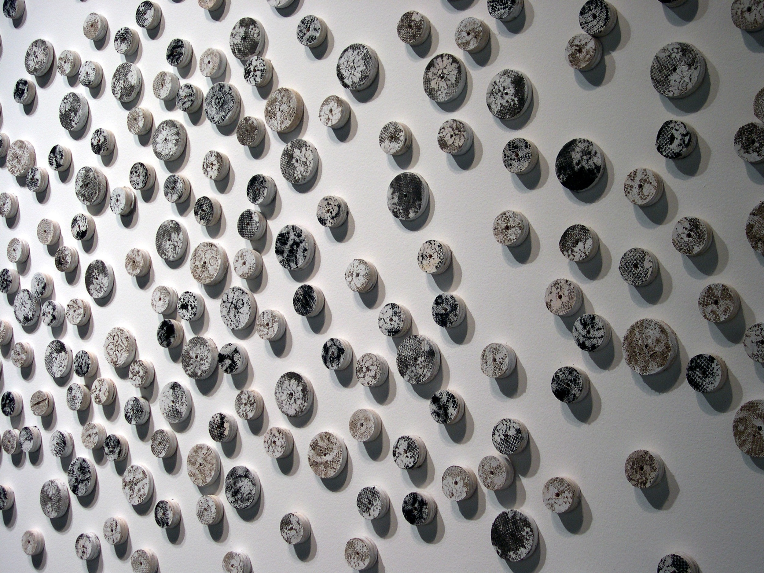   Place and Displace,  2007 Detail, wall installation 