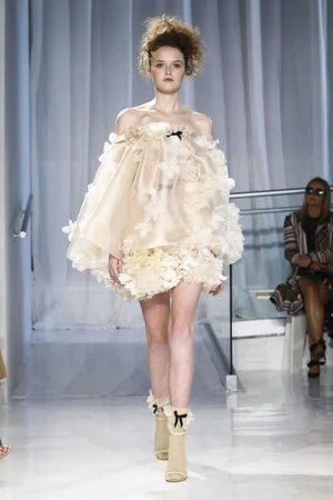 Soft, floral organza poof.