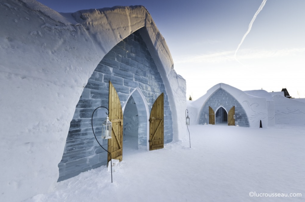 THERE’S NO NEED TO EVEN THINK ABOUT A BAD HAIR DAY WHEN YOU MARRY AT QUEBEC’S ICE HOTEL; HOTELDEGLACE-CANADA.COM