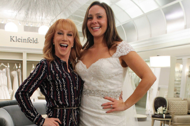 Kathy Griffin (left) and bride Tiffany. TLC