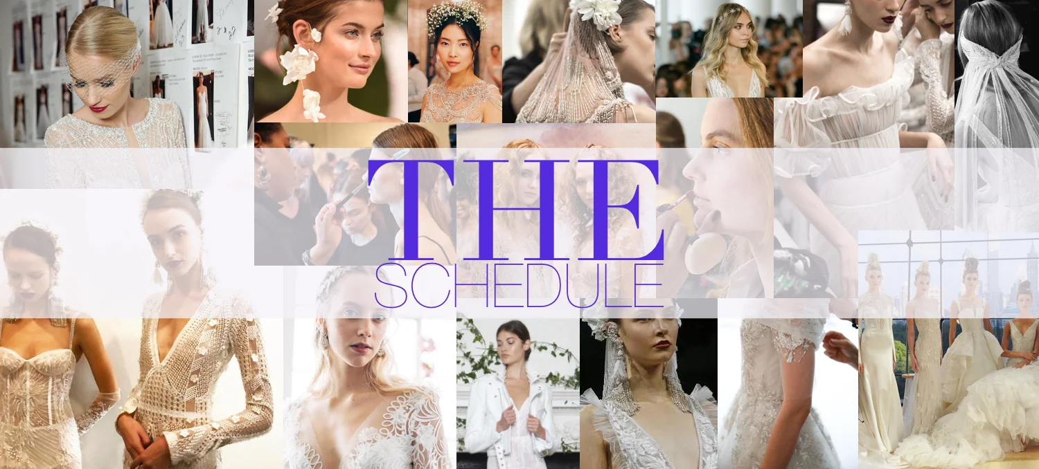 THE SCHEDULE: New York Bridal Fashion Week April 2018