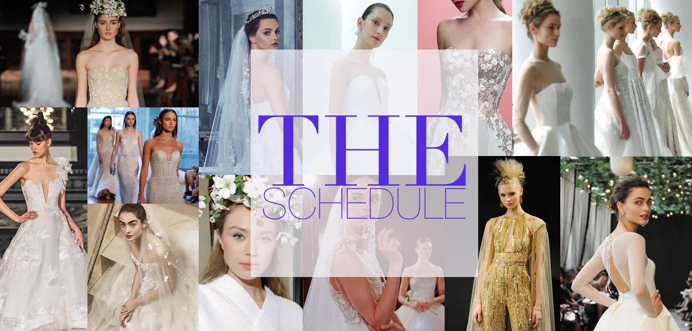 THE SCHEDULE: New York Bridal Fashion Week October 2018