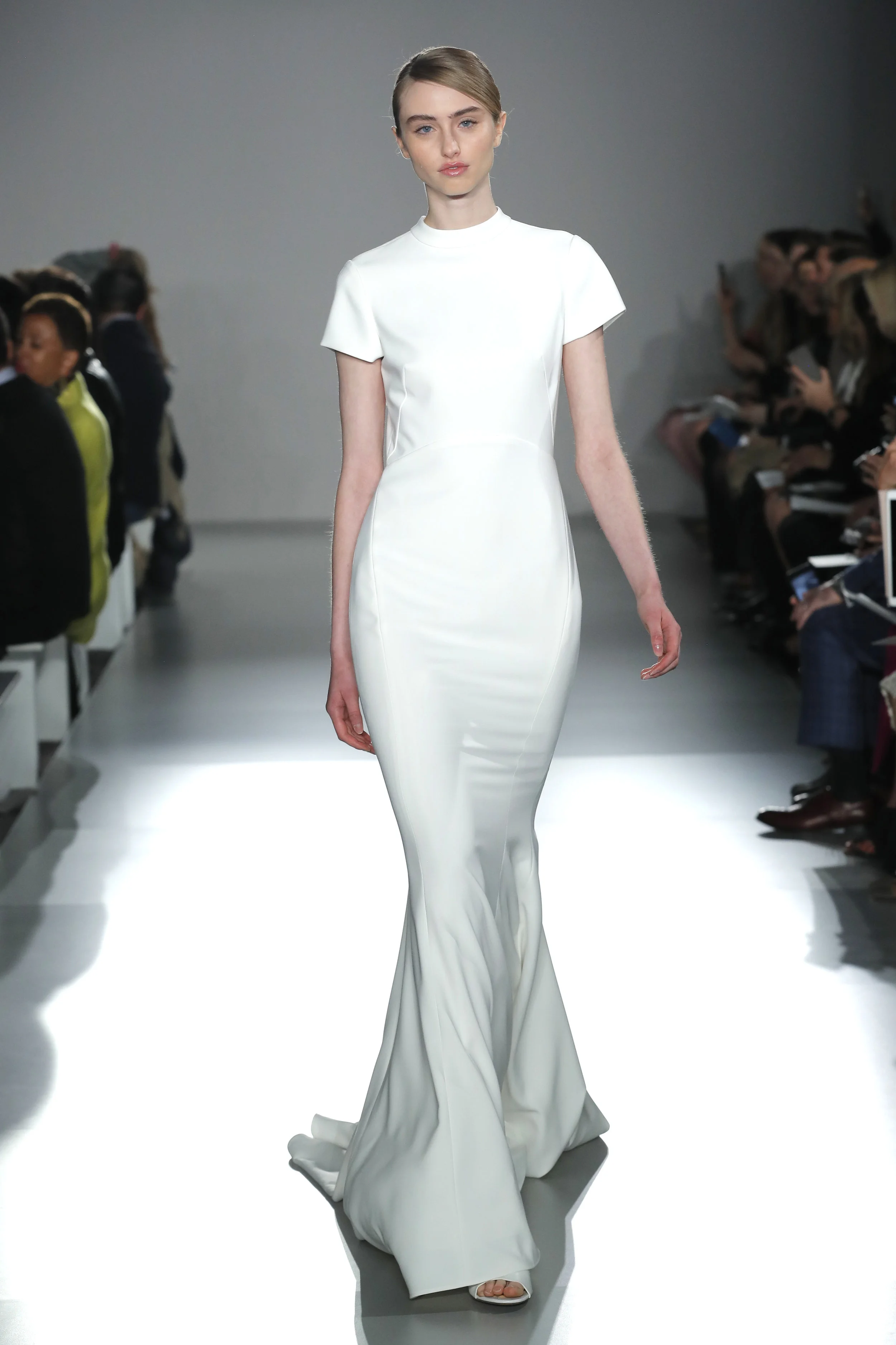  NEW YORK, NEW YORK - APRIL 12: A model walks the runway for Amsale Blue Label collection during Amsale Spring 2020 Bridal Runway Show on April 12, 2019 in New York City. (Photo by JP Yim/Getty Images for Amsale) 