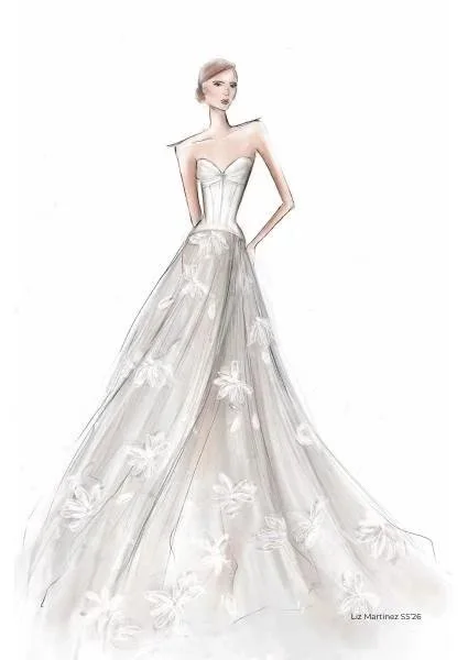 Sneak peek of the @lizmartinezbridal Fall 2026 Bridal Atelier Collection 🪡 Stay tuned for everything #NYLBFW. Oct 14-16th💌

#LizMartinez #BridalFashion #BridalAtelier #LizMartinezBridal #Fall2026 #WeddingDressDesign #BridalSketch #NYBridalFashionWe
