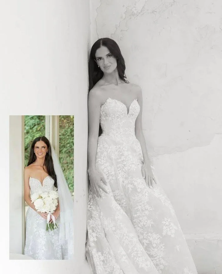 Our real bride, effortlessly stunning in the AGATHA gown. A true vision. 🤍 @inesdisanto

#wedding #weddinginspo #bridalinspo #bridal #bride #inesdisanto #floraldress  #atelier #nylbfw #clairepettiboneflagship#weddingdressinspo #bridetobe #luxurybrid