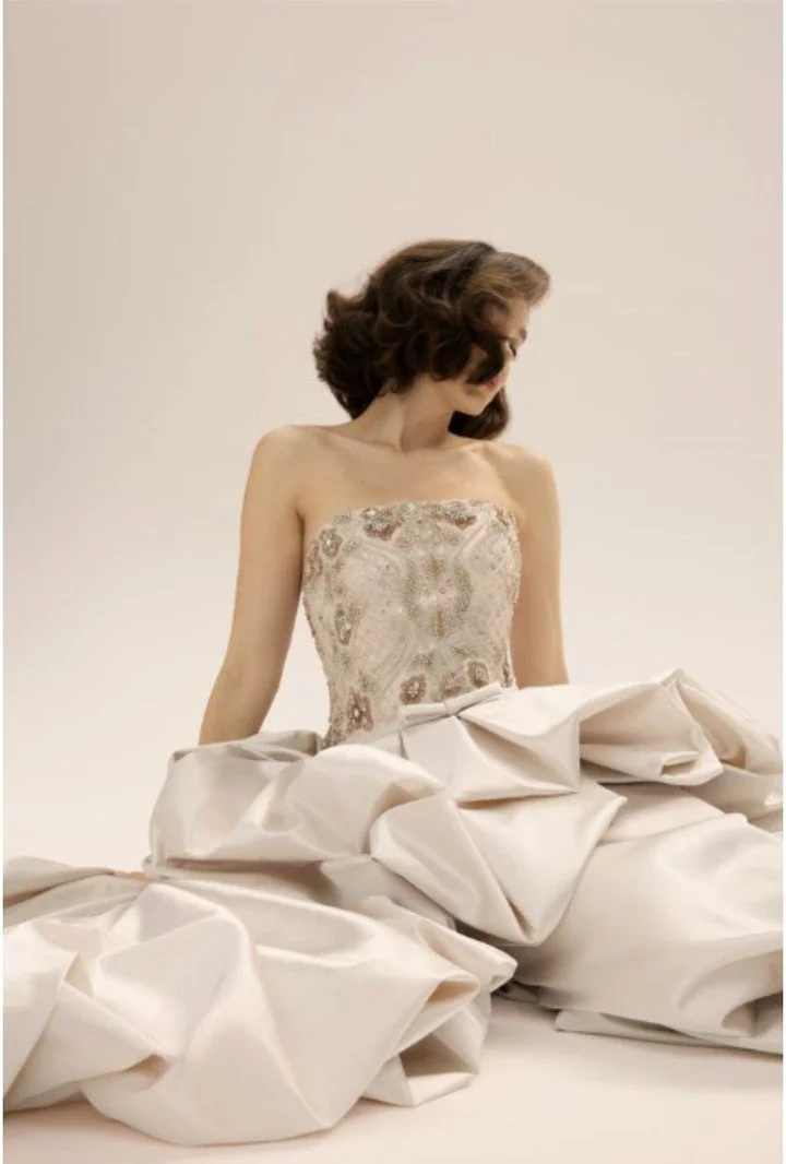 A breathtaking, beaded, strapless dress from Mark Ingram Fall 2026 Bridal Collection

#NYLBFW #WeddingInspiration #BridalFashion #WeddingDress #WeddingInspo #BridalInspo #WeddingStyle #RomanticWedding #WeddingPhotography #BridalStyle #DesignerGown #M