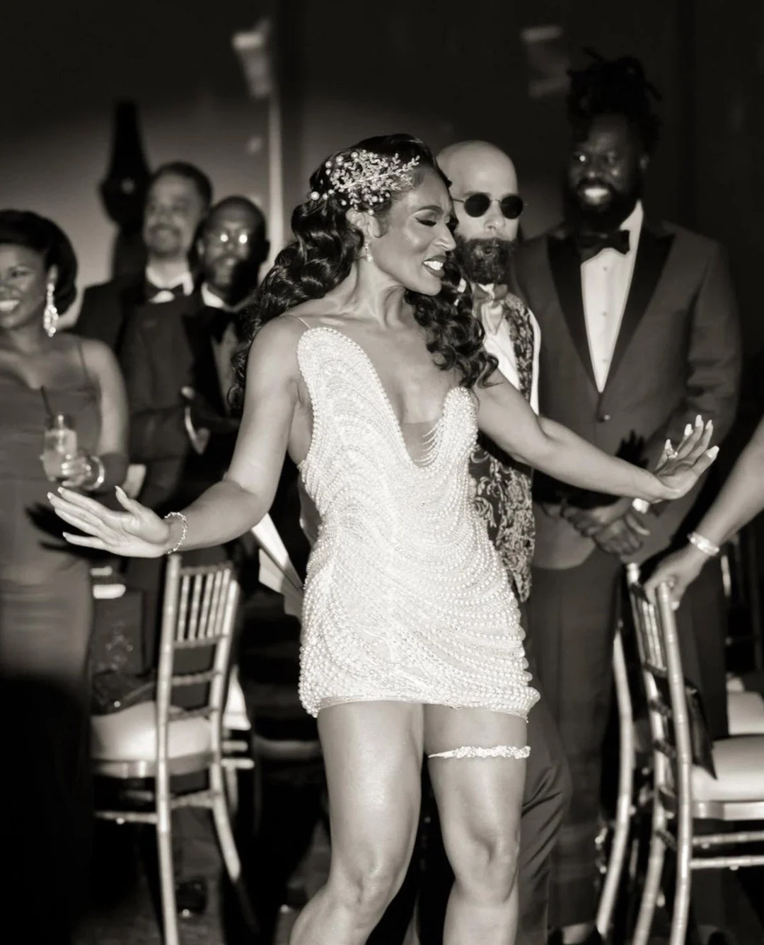 Actress and singer Kron Moore glowing in a second-look dress from @bridesbynona✨

#2026bride #weddinginspo #weddingdress #bridesbynona #nylbfw