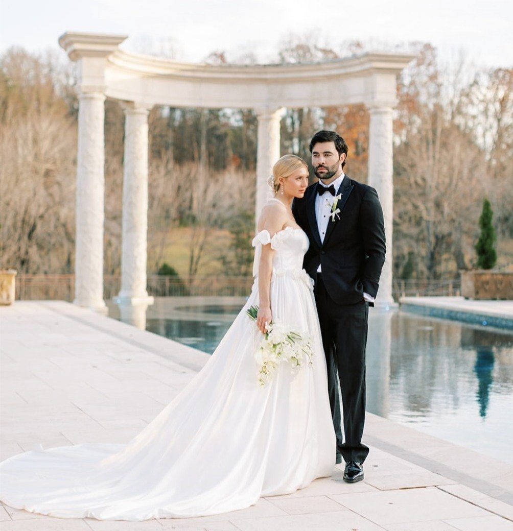 Intricate rose appliqu&eacute;s on a satin ballgown accompany this beautiful bride on her wedding day. 
Dress: Duchess by House of Idan

#HouseOfIdan #IdanCohen #nylbfw #weddinginspo #weddingdress #bridalfashion #bridalstyle #designergown #weddingsty