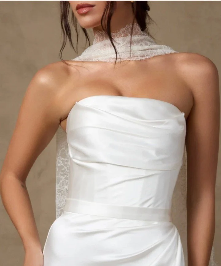 A delicate, chantilly lace neck scarf by Katherine Tash
#NYLBFW #WeddingInspiration #BridalFashion #WeddingDress #WeddingInspo #BridalInspo #WeddingStyle #RomanticWedding #WeddingPhotography #BridalStyle #KatherineTash