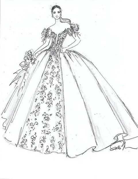 A sneak peek of mesmerizing sketch by @eveofmilady 

Designs available to see live April 7th-10th for NYLBFW

#NYLBFW #WeddingInspiration #BridalFashion #WeddingDress #BridalInspo #WeddingStyle #RomanticWedding #BridalStyle #DesignerGown 
#YumiKatsur