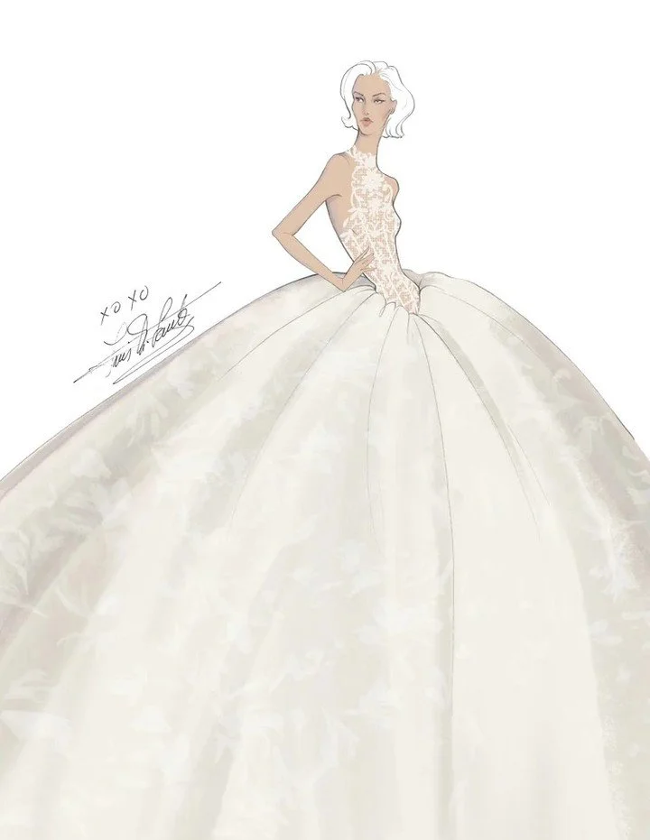 A billowing ballgown, sketch by @inesdisanto for their Spring 2027 Collection. 

See concept become creation during NYLBFW April 7th-10th.

#NYLBFW #WeddingInspiration #BridalFashion #WeddingDress #BridalInspo #WeddingStyle #RomanticWedding  #BridalS