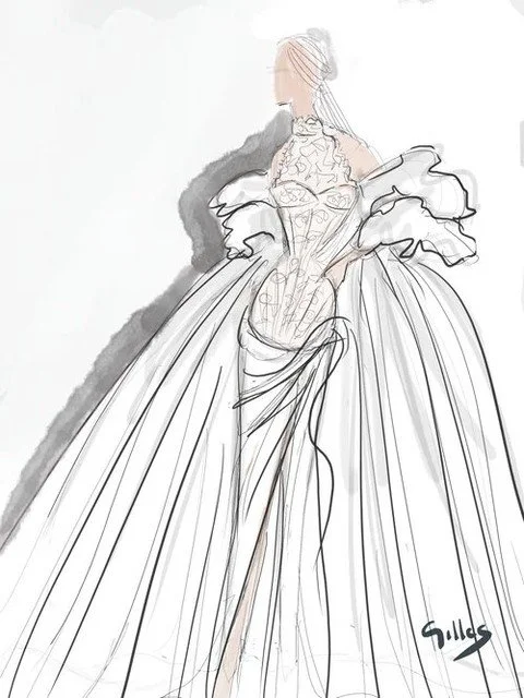 A sneak peak of the @houseofgilles Spring 2027 collection. 

See more during NYLBFW April 7th-10th

#NYLBFW #WeddingInspiration #BridalFashion #WeddingDress #BridalInspo #WeddingStyle #RomanticWedding #BridalStyle #DesignerGown 
#DesignerSketch
#Brid