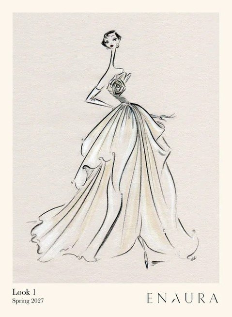 Take a peek at this sketch from the @enauranewyor Spring 2027 collection. 

NYLBFW April 7th-10th.

#NYLBFW #WeddingInspiration  #BridalInspo #WeddingStyle #RomanticWedding 
#Weddings
#DesignerSketch
#BridalSketch
#WeddingDressDesign
#Spring2027Brida