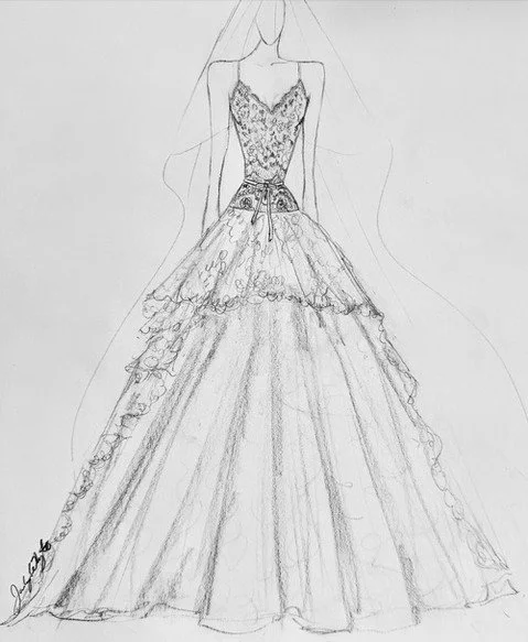 A sneak peek of mesmerizing sketch by @jaclynwhytebridal

Designs available to see live April 7th-10th for NYLBFW

#NYLBFW #WeddingInspiration #BridalFashion #WeddingDress #BridalInspo #WeddingStyle #RomanticWedding #BridalStyle #DesignerGown 
#YumiK