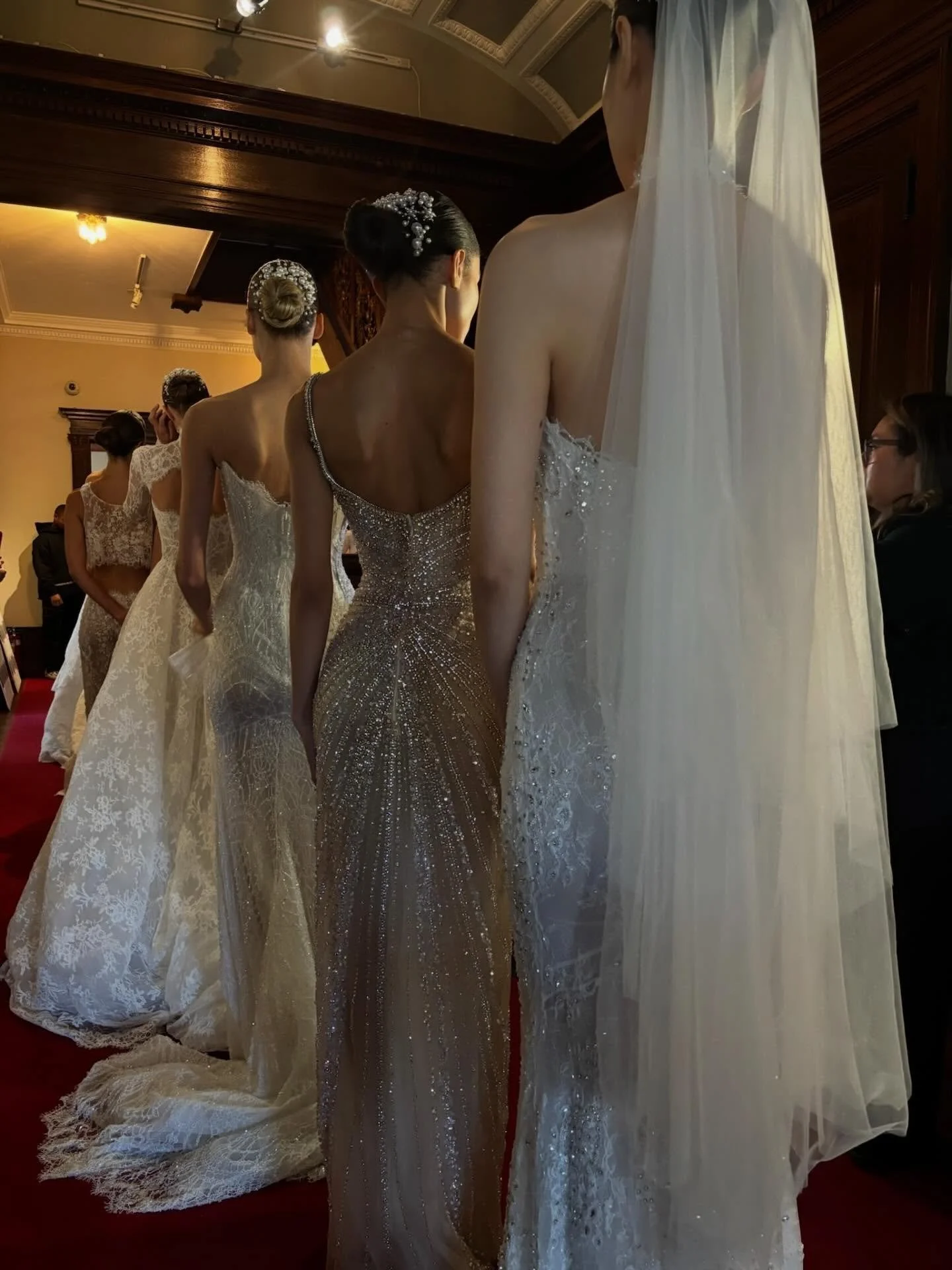 Backstage at the @leegrebenau Spring 2027 show 📸

#leepetragrebenaubridal #luxurybridal #bridalfashionqeek #nylbfw