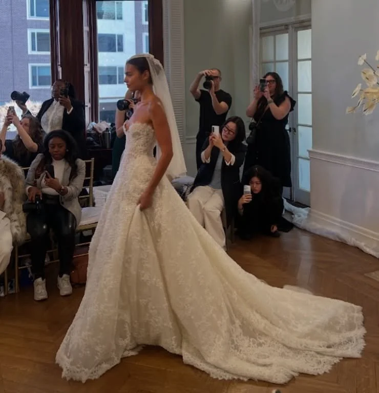 Ornate lace details on a grand ballgown for @leegrebenau Spring 2027 

#leepetragrebenau #nylbfw #bridalluxury #bridalfashionweek