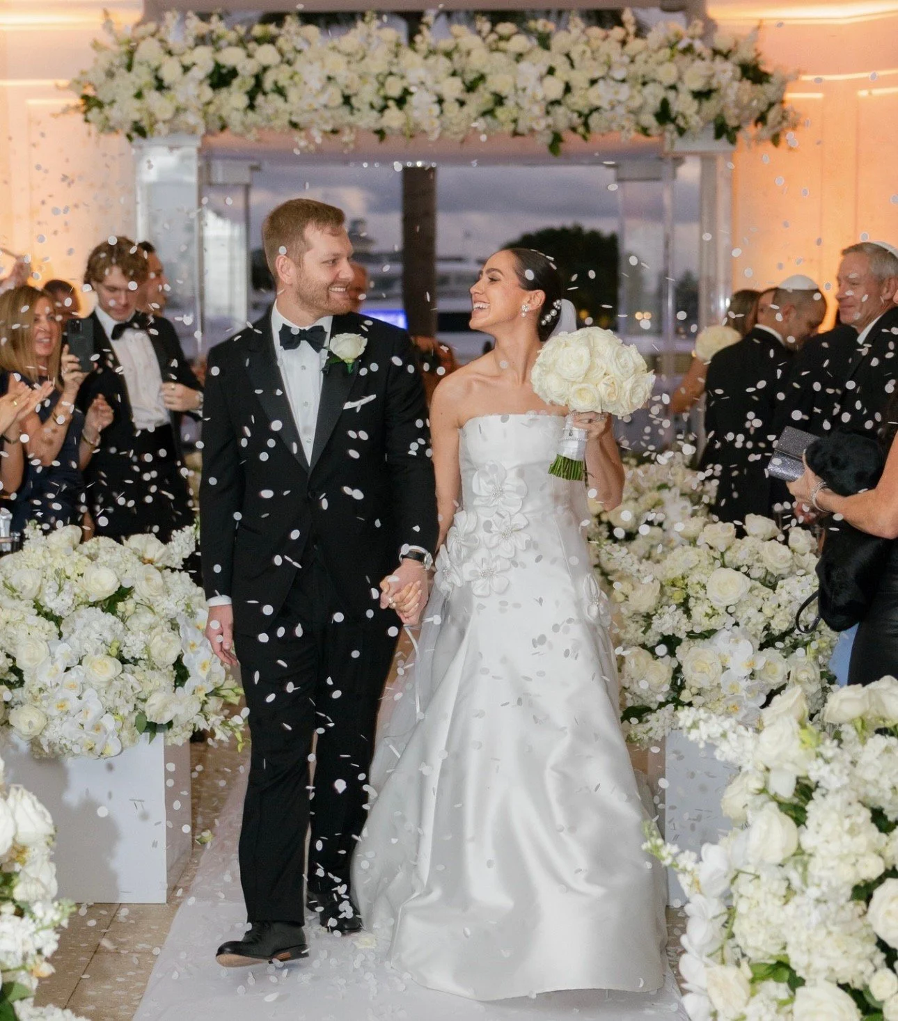 @reemacrawedding
A Reem Acra bride and groom in their moment. 

 #NYLBFW #WeddingInspiration #BridalFashion #WeddingDress #BridalInspo #WeddingStyle #RomanticWedding #WeddingPhotography #BridalStyle #DesignerGown